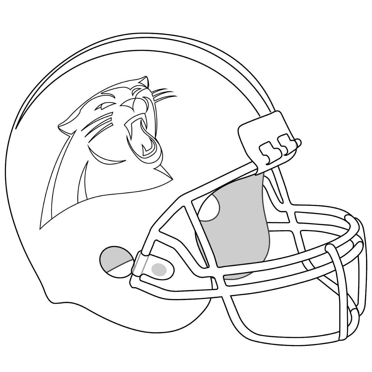 Desenho de Super Bowl Sunday para colorir e imprimir: número 3
