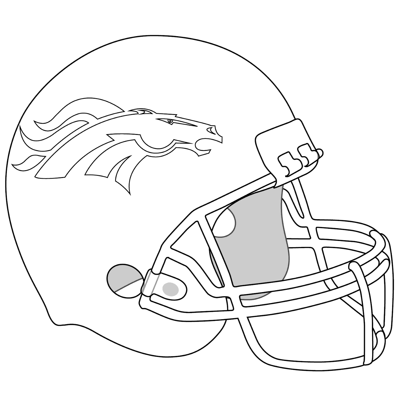 Desenho de Super Bowl Sunday para colorir e imprimir: número 4