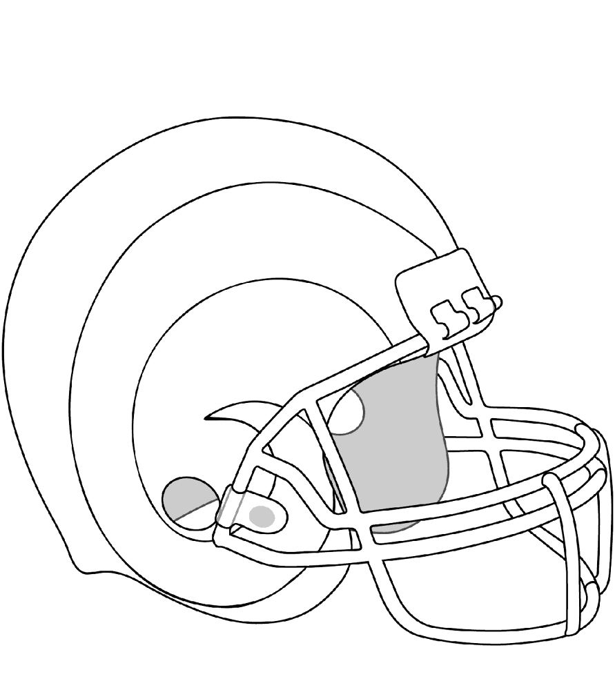 Desenho de Super Bowl Sunday para colorir e imprimir: número 5