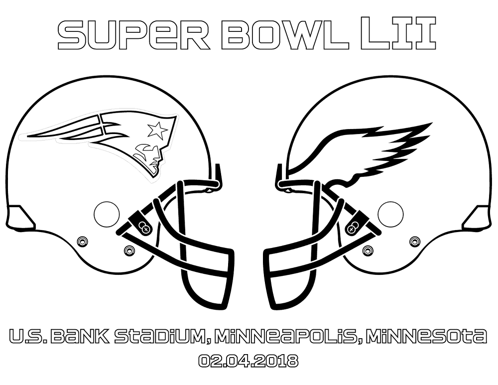 Desenho de Super Bowl Sunday para colorir e imprimir: número 17