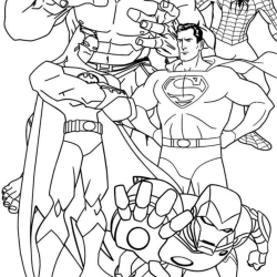 Desenho de Super Herois para colorir e imprimir: número 2
