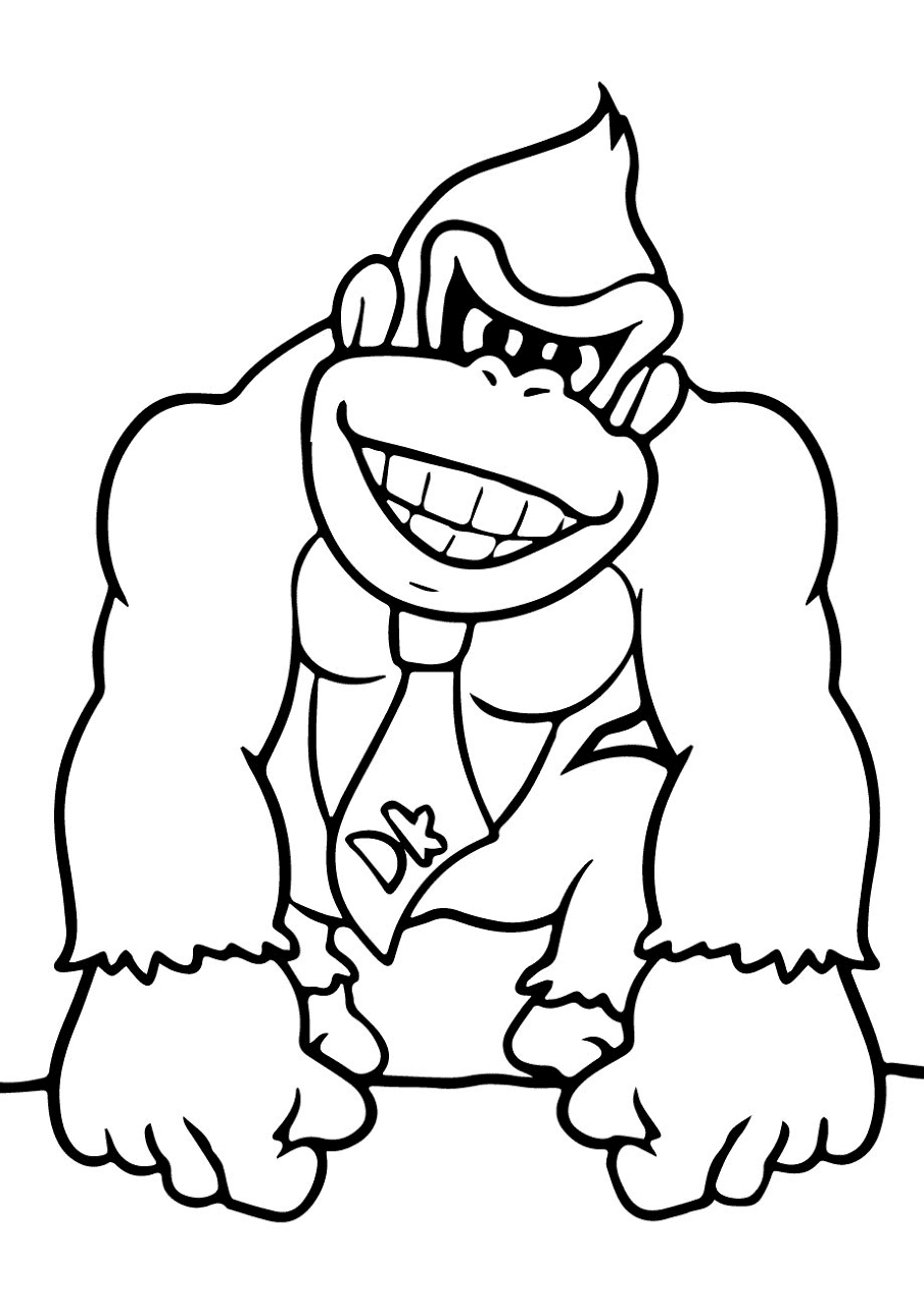 Desenho de Super Mario para colorir e imprimir: número 2