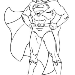 Desenho de Superman para colorir e imprimir: número 2