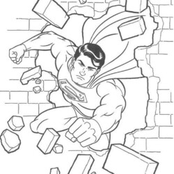 Desenho de Superman para colorir e imprimir: número 3