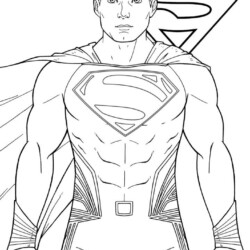 Desenho de Superman para colorir e imprimir: número 4