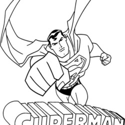 Desenho de Superman para colorir e imprimir: número 6