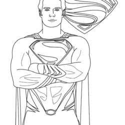 Desenho de Superman para colorir e imprimir: número 7