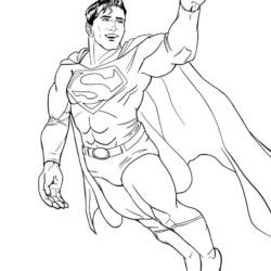 Desenho de Superman para colorir e imprimir: número 8
