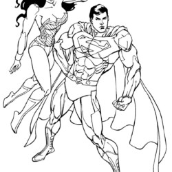 Desenho de Superman para colorir e imprimir: número 9