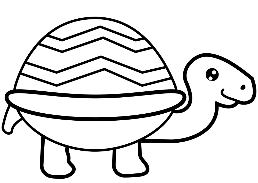 Desenho de Tartaruga para colorir e imprimir: número 8