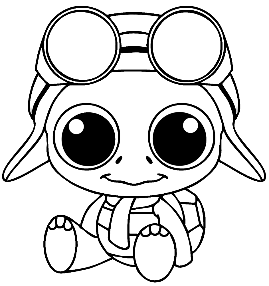 Desenho de Tartaruga para colorir e imprimir: número 26