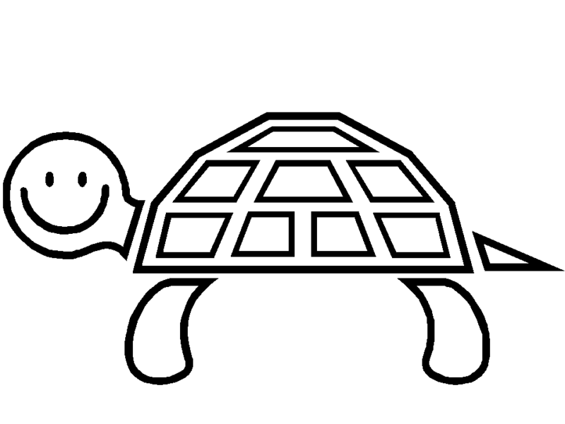 Desenho de Tartaruga para colorir e imprimir: número 35