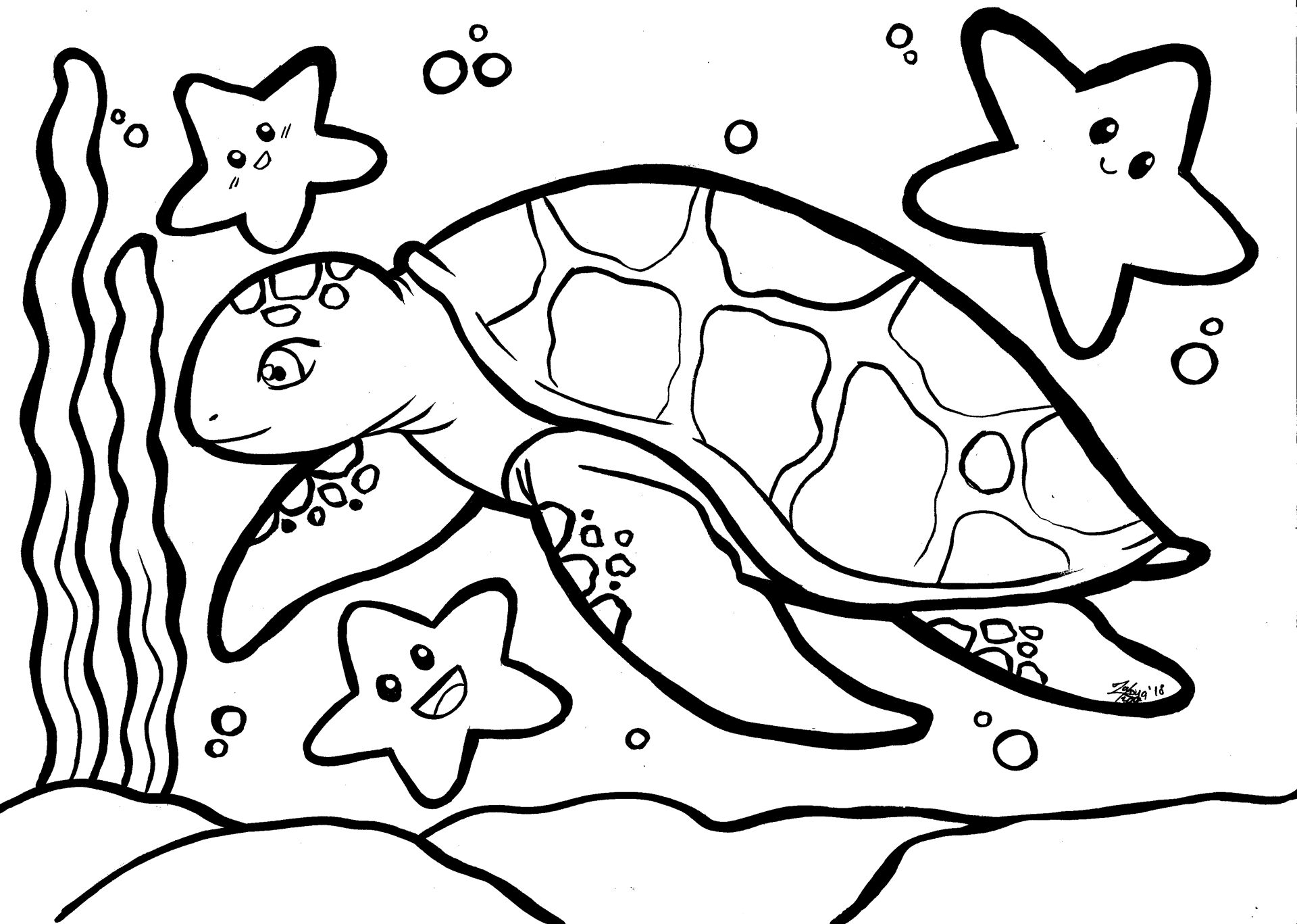 Desenho de Tartaruga para colorir