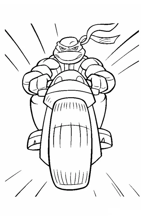 Desenho de Tartarugas Ninja para colorir e imprimir: número 3