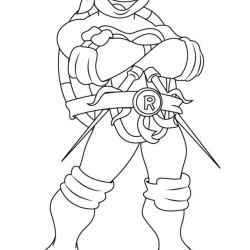 Desenho de Tartarugas Ninja para colorir e imprimir: número 17