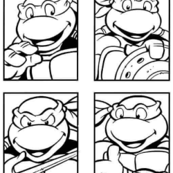 Desenho de Tartarugas Ninja para colorir e imprimir: número 18