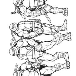 Desenho de Tartarugas Ninja para colorir e imprimir: número 20