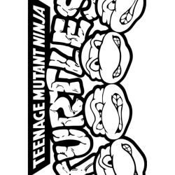 Desenho de Tartarugas Ninja para colorir e imprimir: número 22