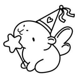 Desenho de Tatu para colorir e imprimir: número 1