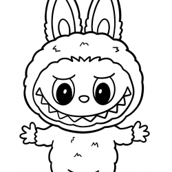 Desenho de Tatu para colorir e imprimir: número 3