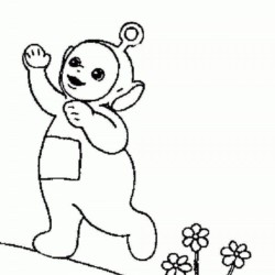 Desenho de Teletubbies para colorir e imprimir: número 6
