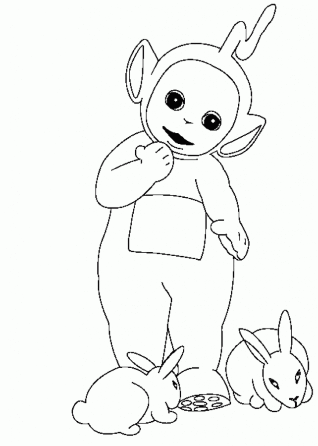 Desenho de Teletubbies para colorir e imprimir: número 8