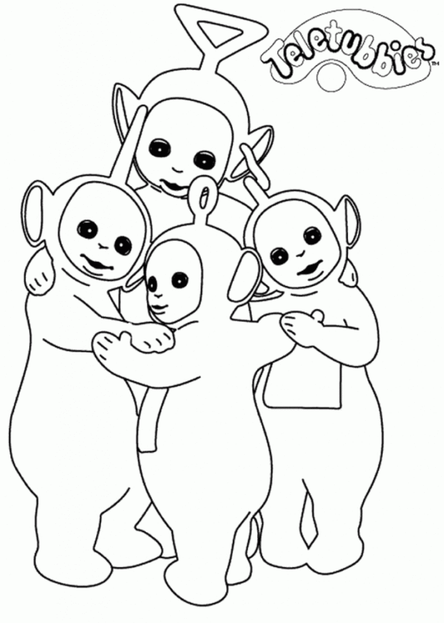 Desenho de Teletubbies para colorir e imprimir: número 10