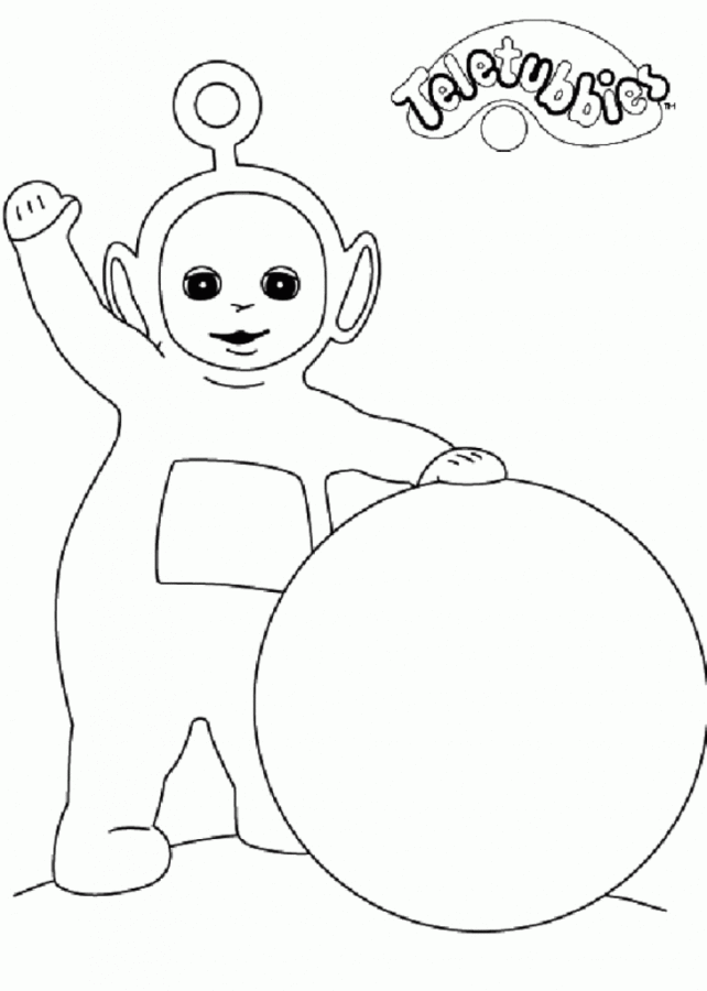 Desenho de Teletubbies para colorir e imprimir: número 12