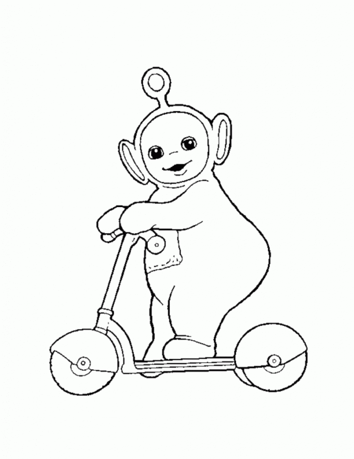 Desenho de Teletubbies para colorir e imprimir: número 14
