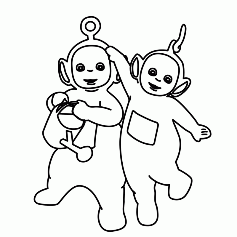 Desenho de Teletubbies para colorir e imprimir: número 16