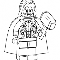 Desenho de Thor para colorir e imprimir: número 7