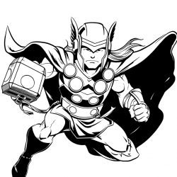 Desenho de Thor para colorir e imprimir: número 12