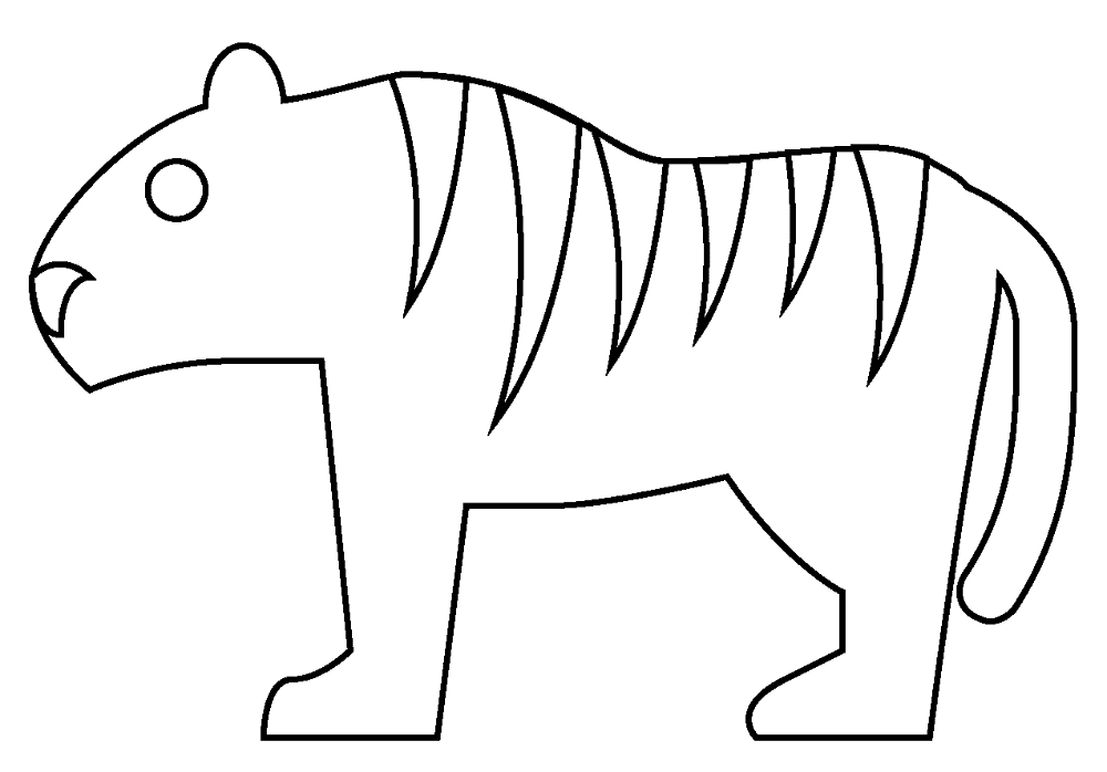 Desenho de Tigres para colorir e imprimir: número 8