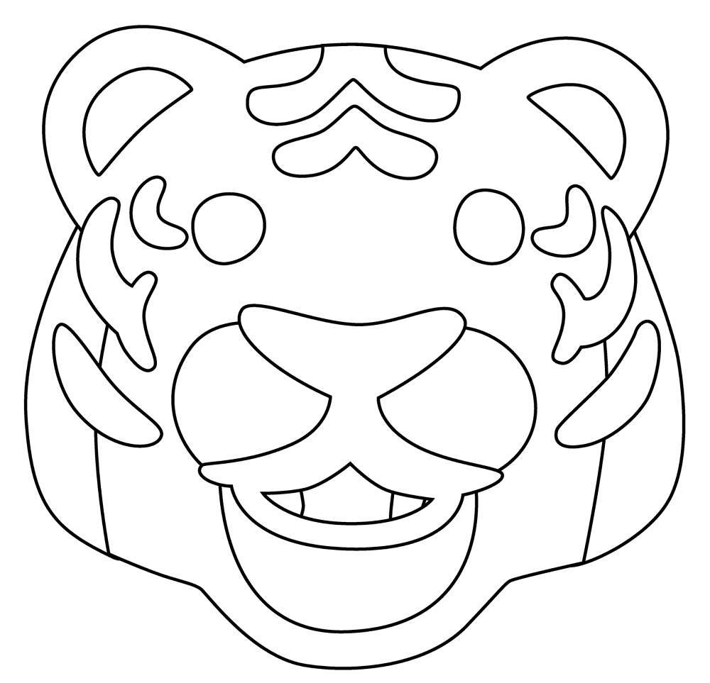 Desenho de Tigres para colorir e imprimir: número 9