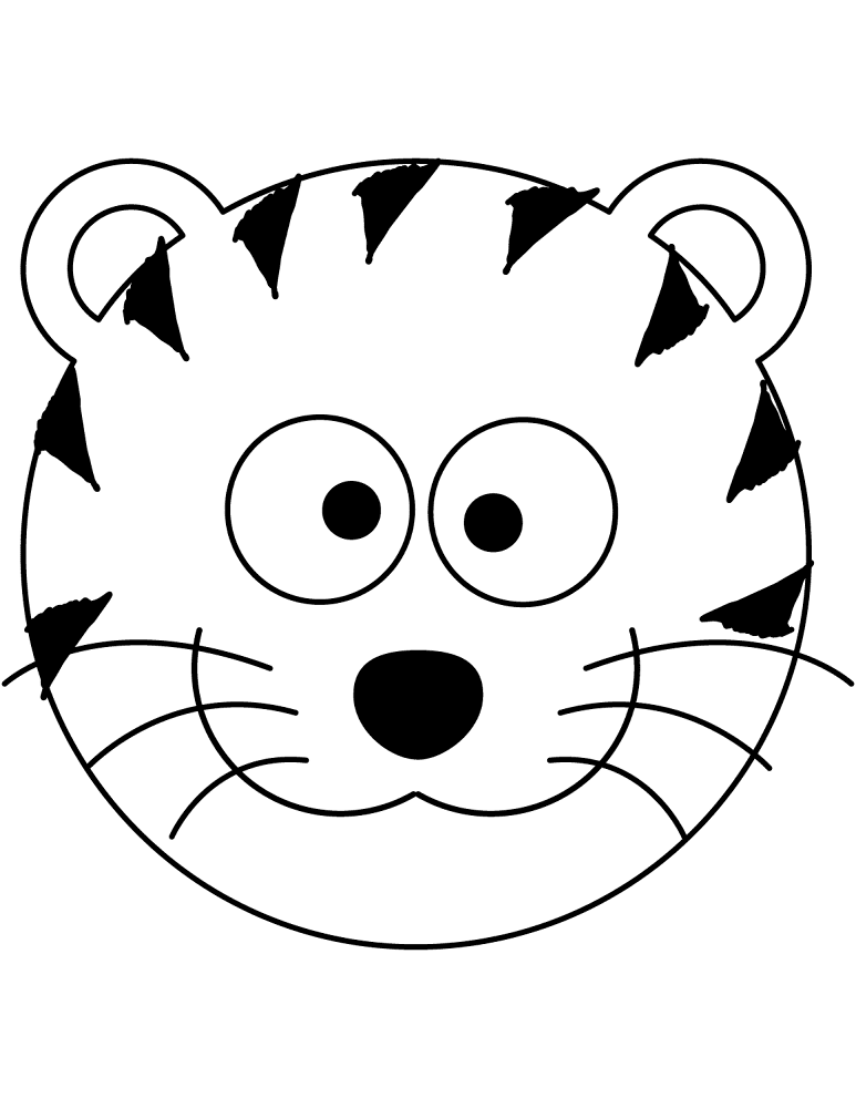 Desenho de Tigres para colorir e imprimir: número 37