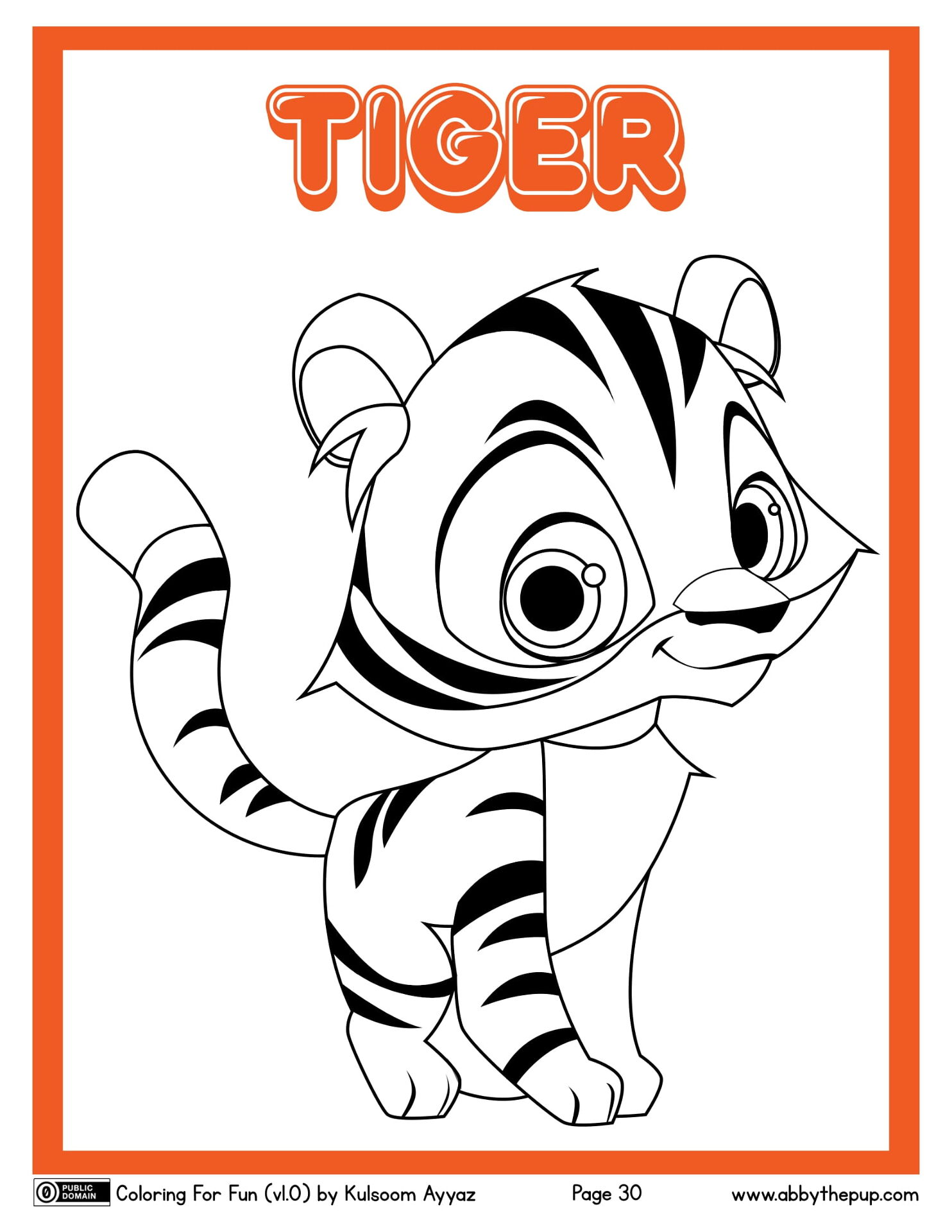 Desenho de Tigres para colorir e imprimir: número 41