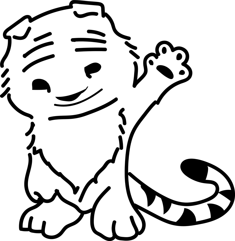 Desenho de Tigres para colorir