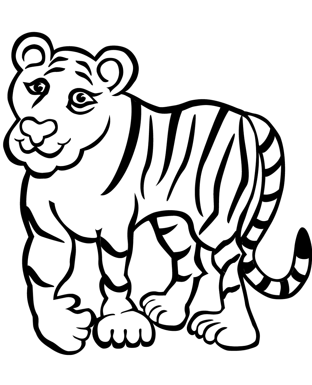 Desenho de Tigres para colorir