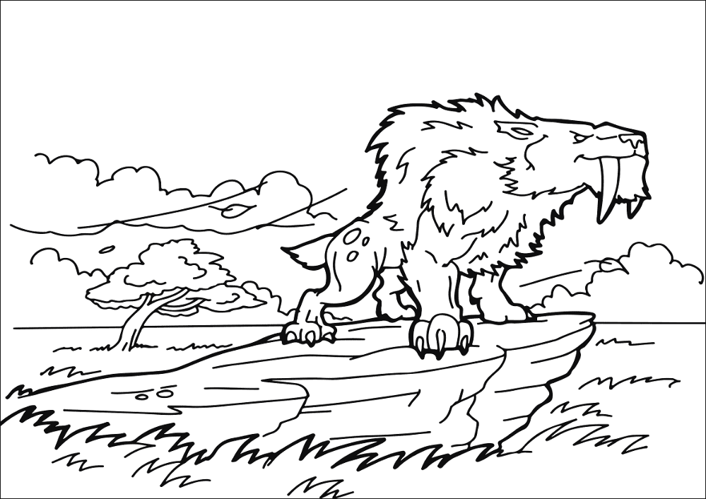 Desenho de Tigres para colorir