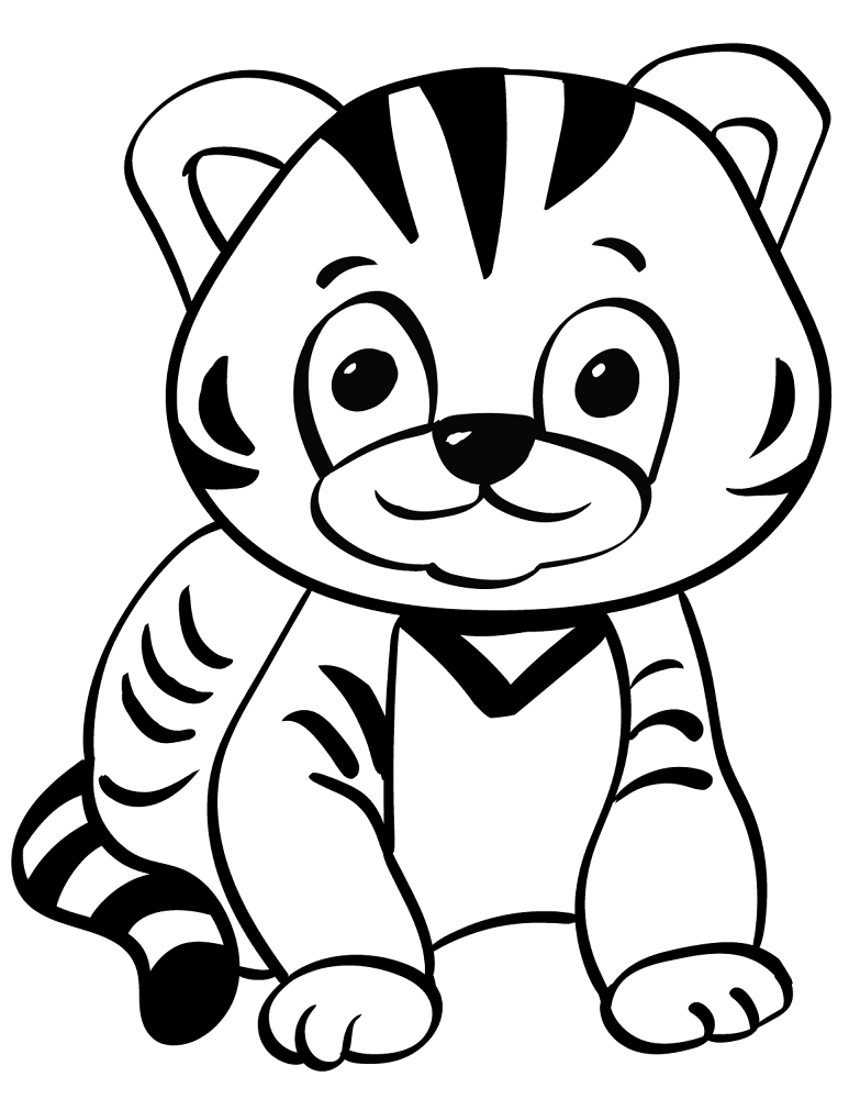 Desenho de Tigres para colorir