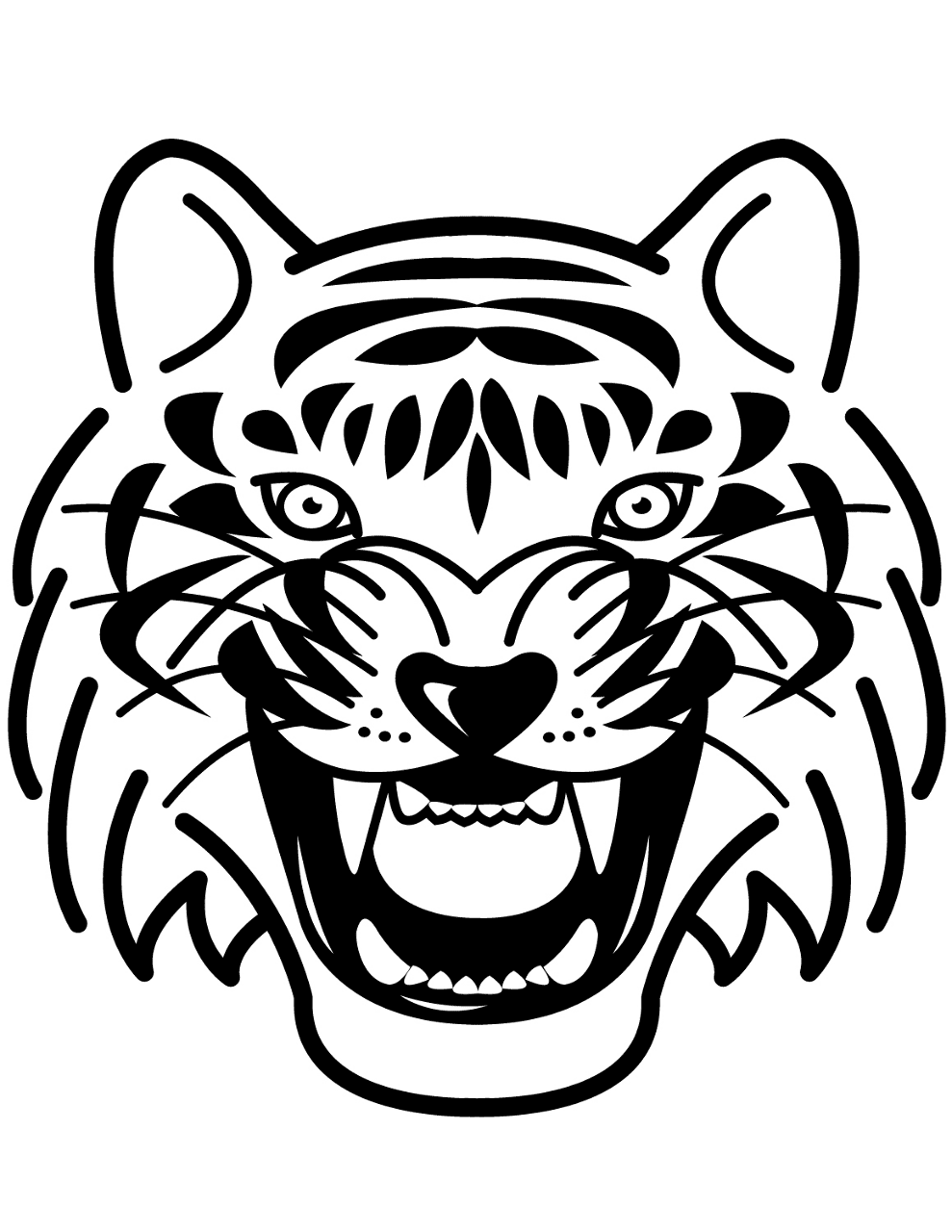 Desenho de Tigres para colorir