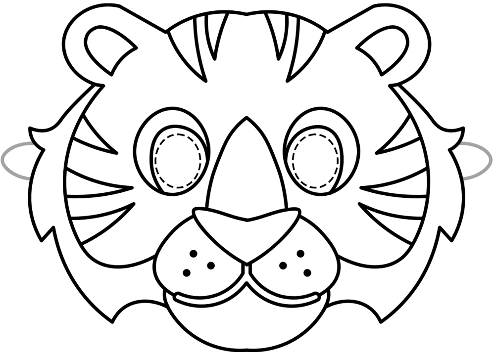 Desenho de Tigres para colorir