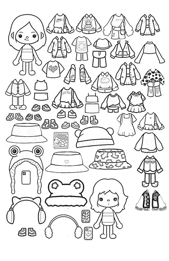 Desenho de Toca Boca World para colorir e imprimir: número 1