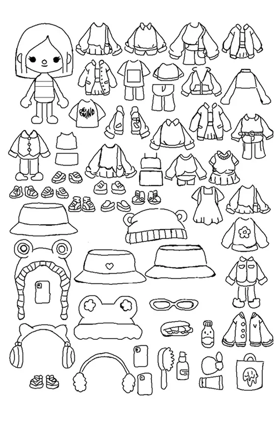 Desenho de Toca Boca World para colorir e imprimir: número 2