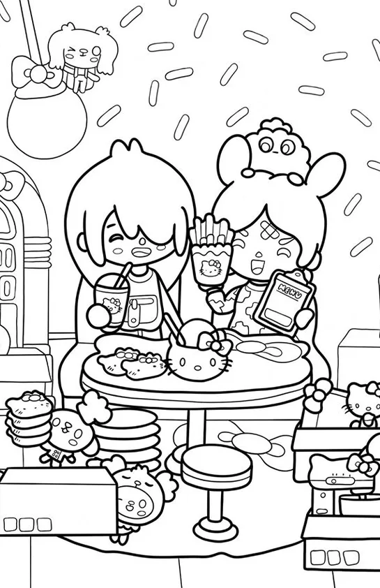 Desenho de Toca Boca World para colorir e imprimir: número 3