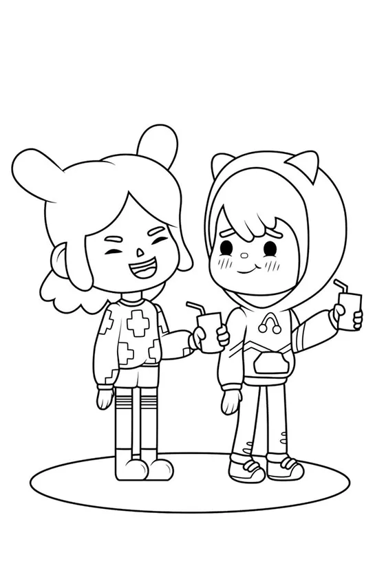 Desenho de Toca Boca World para colorir e imprimir: número 7