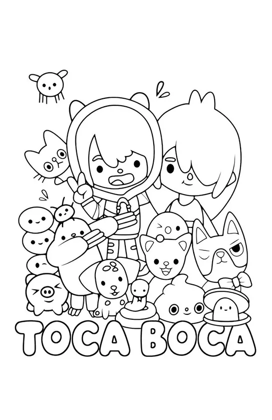 Desenho de Toca Boca World para colorir e imprimir: número 8