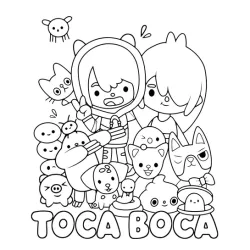 Desenho de Toca Boca World para colorir e imprimir: número 11