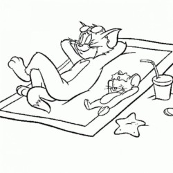 Desenho de Tom e Jerry para colorir e imprimir: número 11