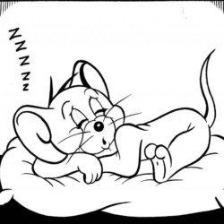 Desenho de Tom e Jerry para colorir e imprimir: número 12